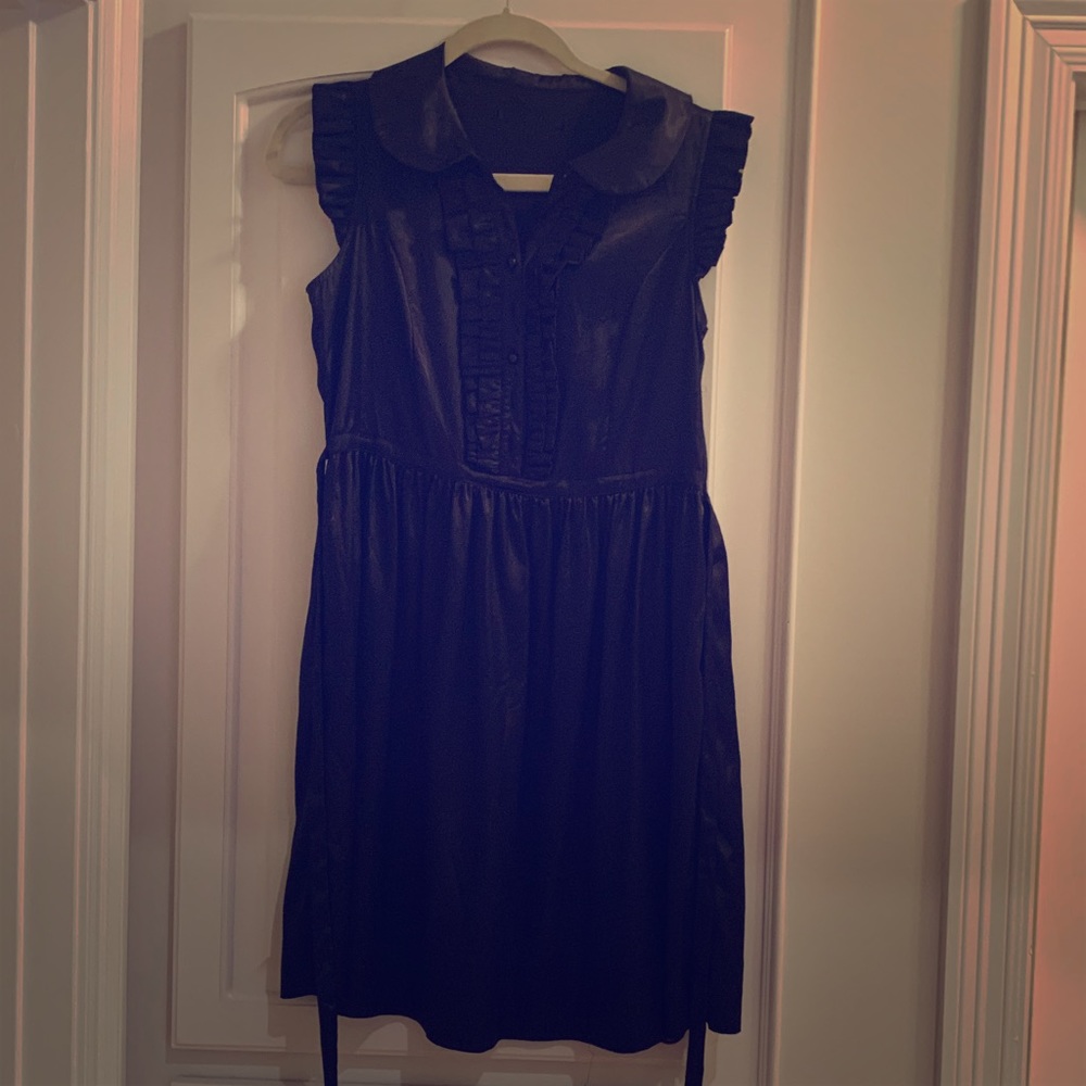 Black satin dress